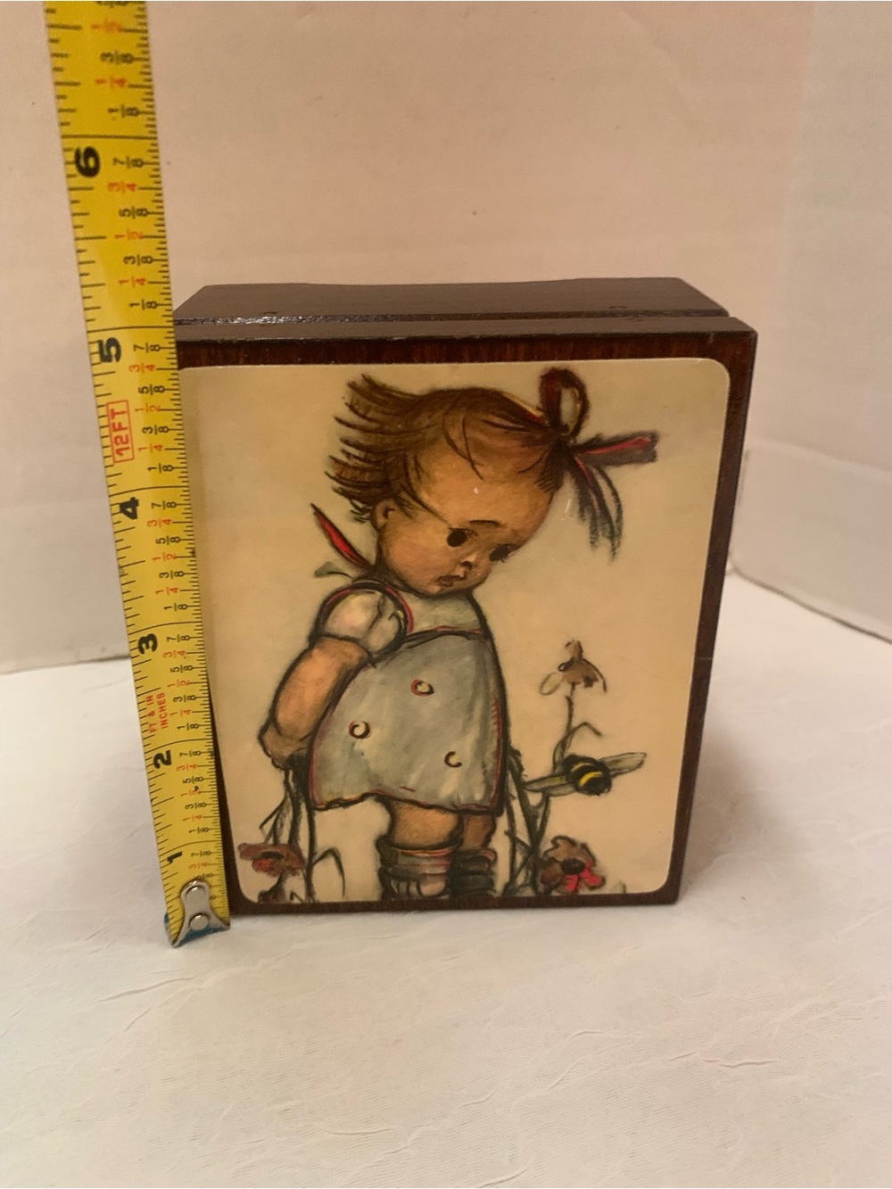 Rare find. HUMMEL wooden MUSICAL BOX /Working Swiss Movement